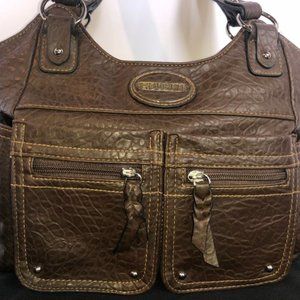 Rosetti Brown Leather Hobo Bag